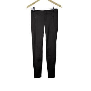 Vince Womens Pants 2 Black Slim Leg Stretch Trousers Office Minimalist Career